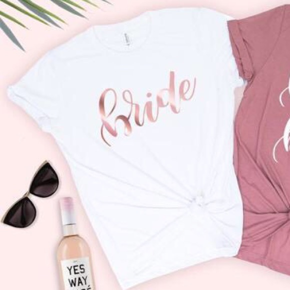 ROSEGOLD BRIDE WHITE T-SHIRT (ONLY 4 LEFT) - Picture 3 of 4